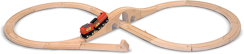 Melissa & Doug Classic Wooden Figure Eight Train Set (22 pcs)