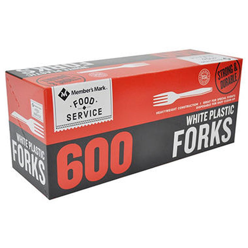 Member's Mark White Plastic Forks (600 ct.)