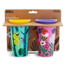 Munchkin Miracle 360 WildLove Sippy Cup, 9 Oz, 2 Pack, Bee & Lemur