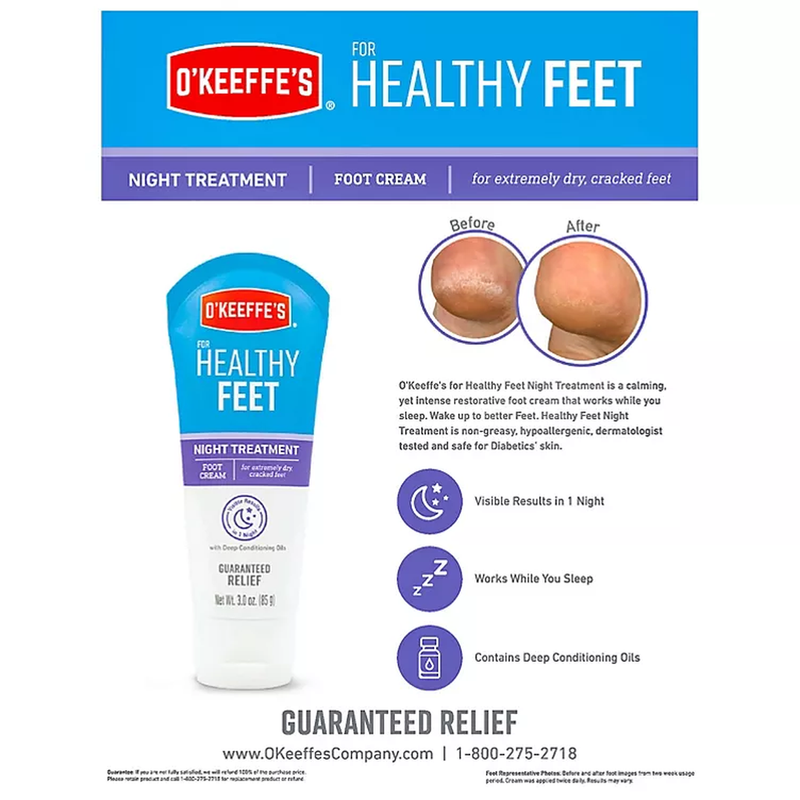 O'Keeffe's Healthy Feet and Healthy Feet Night Treatment (3 oz., 3 pk.)