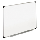 Universal® Melamine Dry Erase Board, 48" x 36", White, Black/Gray Aluminum/Plastic Frame