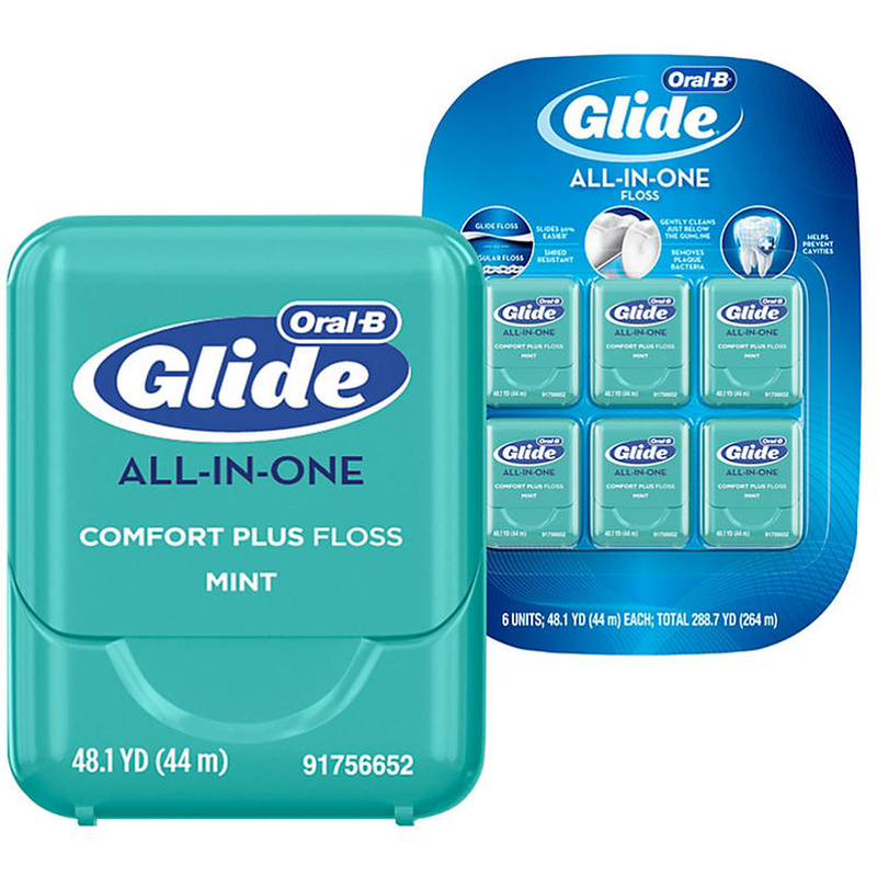 Oral-B Glide Pro-Health Comfort Plus Dental Floss, Mint (44 m, 6 pk.)