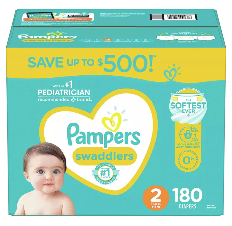 Pampers Swaddlers Softest Ever Diapers- Size 2