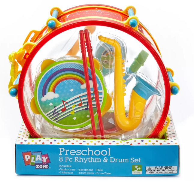 Preschool Rhythm & Drum Set, 8-Piece