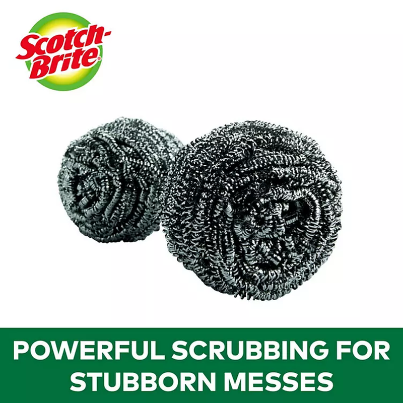 Scotch-Brite 2X Larger Stainless Steel Scrubbers Club Pack, 16 Scrubbers Per Pack