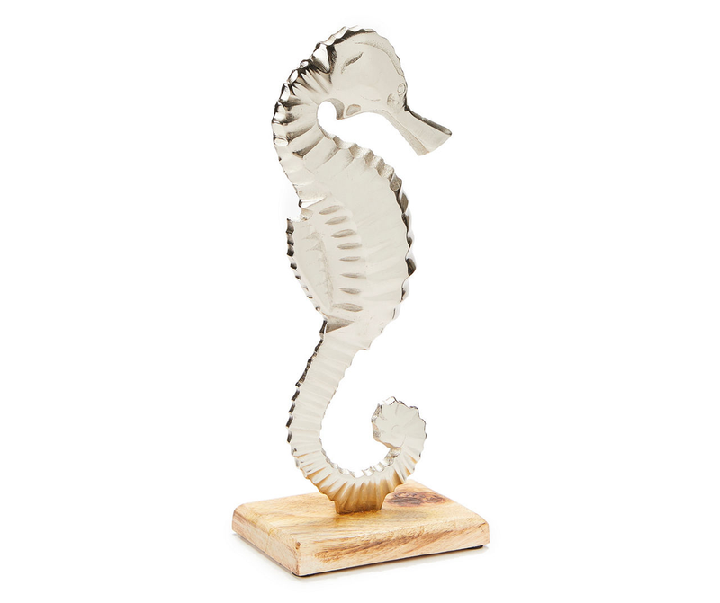 Silver Seahorse Metal Tabletop Décor