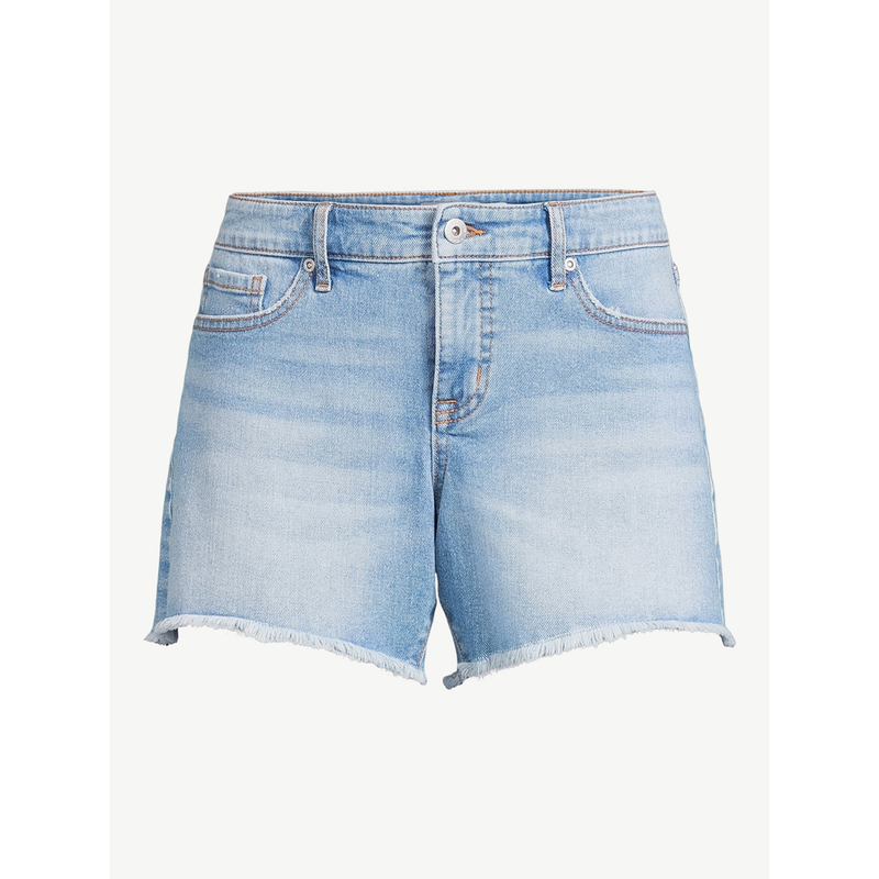 Sofia Jeans by Sofia Vergara Women's Lila Distressed High Low Hem Shorts