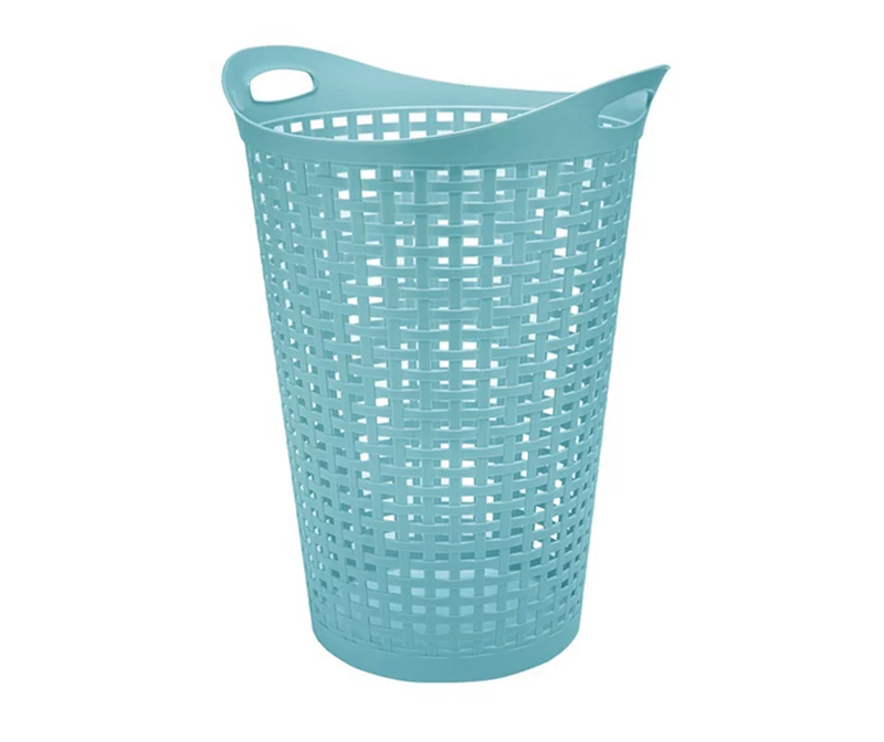 Teal Flex Wicker Hamper