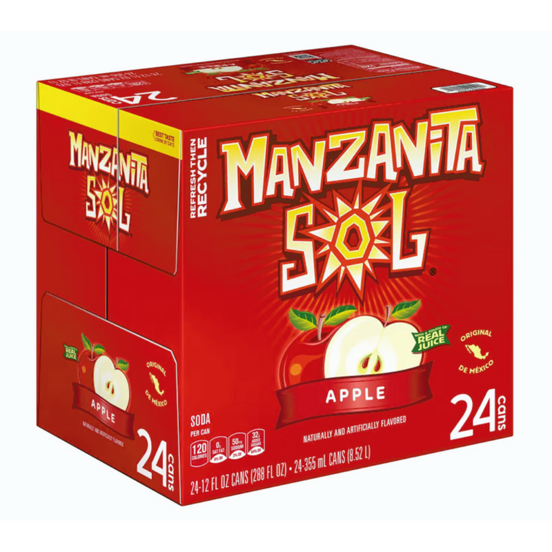 Manzanita Sol Soda Apple 12 fl. oz., 24 pk.