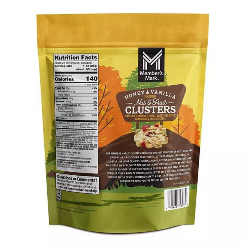 Member's Mark Honey Vanilla Nut and Fruit Clusters, 24 oz.