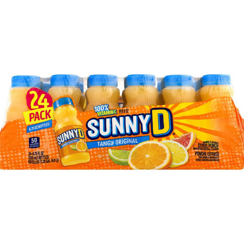 SunnyD Tangy Original Orange Flavored Citrus Punch (6.75 fl. oz. bottle, 24 pk.)