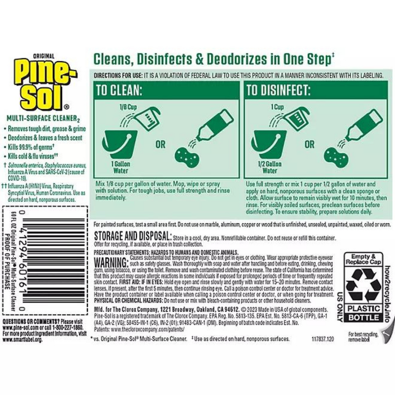 Pine-Sol Multi-Surface Cleaner, Pine Scent, 2 ct., 120 fl. oz.