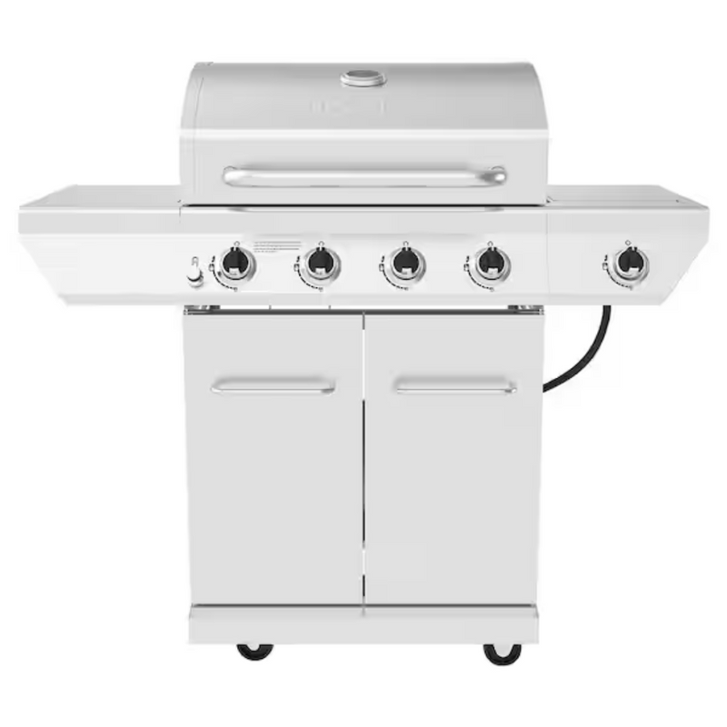 Nexgrill 4-Burner Propane Gas Grill in Stainless Steel with Side Burner