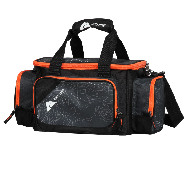 Ozark Trail 360 Fishing Tackle Bag with 3 Tackle Boxes, Black, Polyester