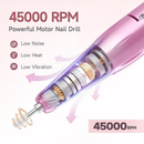 HengYuaoler Professional Manicure Pedicure Kit Cordless Electric Nail File Set 6 Speed Cordless Nail Drill for Thick Nai l Toenail Cuticle Hand Foot Care Nail Drill Tool(Rose)