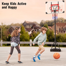 Yohood Kids Basketball Hoop Outdoor 4.82-8.53ft Adjustable, Portable Basketball Hoops & Goals for Kids/Teenagers/Youth in Backyard/Driveway/Indoor, with Enlarged Base and PC Backboard