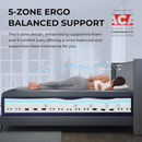 Sweetnight CoolNest 14 Inch King Size Mattress, Cooling King Memory Foam Mattress for Cool Night Sleep, 5-Zone Ergo Support for Pressure Relief, Medium, CertiPUR-US Certified