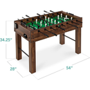 Best Choice Products Large 54 Inch Full-Size Foosball Table for Home, Game Room - Includes 2 Balls, 2 Cup Holders - Walnut