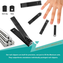 Nail Clippers Set, 26 Piece Manicure Set & Pedicure Kit, Stainless Steel Fingernail & Toenail Clipper Cutters, P