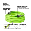 Flexzilla® Premium Grade Garden Hose, 5/8 in. x 50ft. or 10ft., Hybrid Polymer, ZillaGreen™