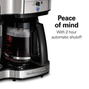 Hamilton Beach 12-Cup Black and Stainless Steel 2-Way Programmable Drip Coffee Maker