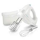 Hamilton Beach 6-Speed Electric Hand Mixer with Whisk, Traditional Beaters, Snap-On Storage Case, 250 Watts, White