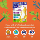 GuruNanda Kids Dental Floss Picks- Giraffe Shaped - Berry Flavored - 90 Count