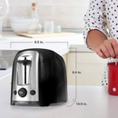 BLACK+DECKER 2-Slice Toaster, TR1278BD, Extra Wide Slots, 7 Shade Settings, 850 Watts, Frozen and Bagel Buttons