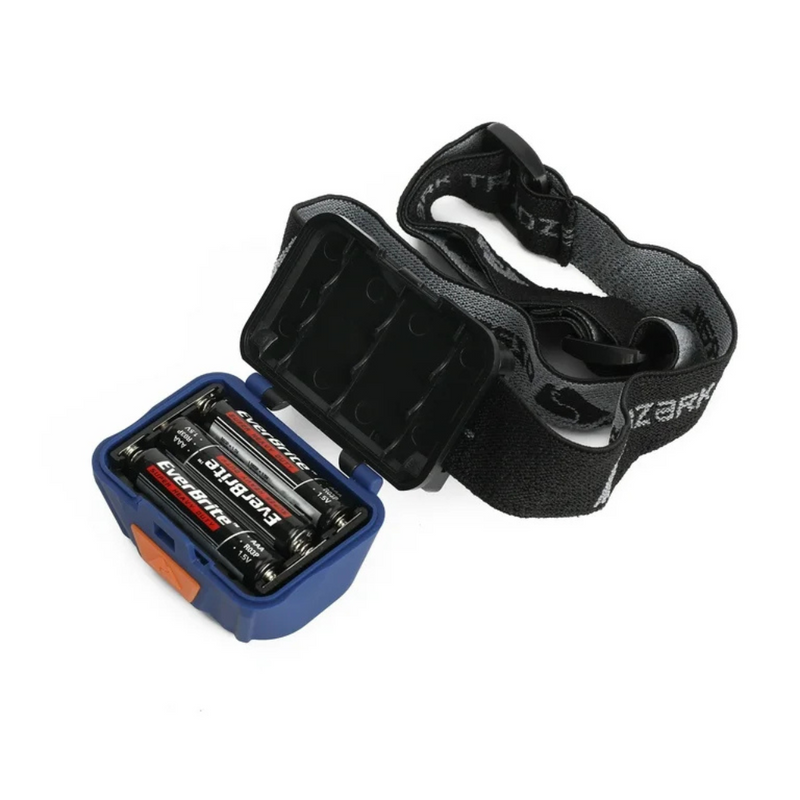 Ozark Trail LED 100 Lumens Headlamp, Blue, 3AAA Batteries Included, Model 31639, 0.21 lbs