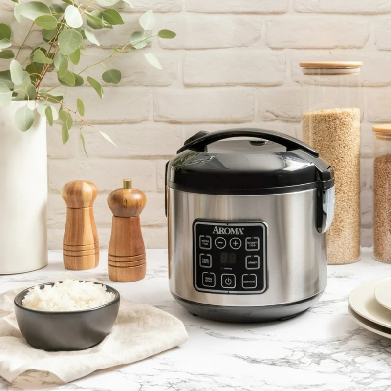 Aroma 8-Cup Electric Rice Cooker, Granite Coating