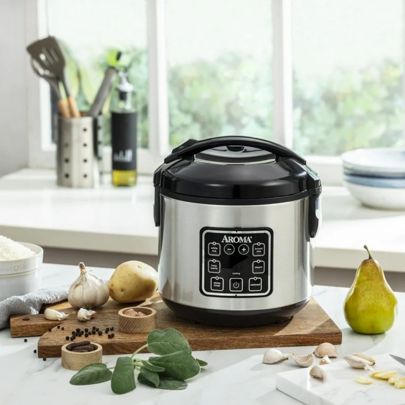 Aroma 8-Cup Electric Rice Cooker, Granite Coating