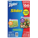 Ziploc Slider Storage Bags 166 Count Variety Pack: Quart (96 ct.), Gallon (70 ct.)