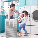 WISELIFE 2-Pack Laundry Hamper 75L Collapsible Large Laundry Baskets with Easy Carry Handles Freestanding Waterproof (24.4" (H), Grey)