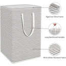 WISELIFE 2-Pack Laundry Hamper 75L Collapsible Large Laundry Baskets with Easy Carry Handles Freestanding Waterproof (24.4" (H), Grey)