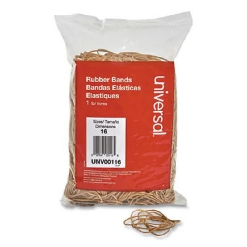 Universal® Rubber Bands, Size 16, 2-1/2 x 1/16, 1900 Bands/1lb Pack