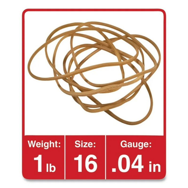 Universal® Rubber Bands, Size 16, 2-1/2 x 1/16, 1900 Bands/1lb Pack