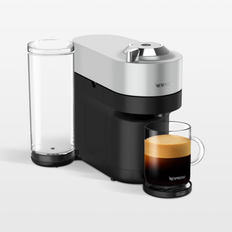 Nespresso Vertuo Pop+ Deluxe Coffee and Espresso Machine by De'Longhi, Silver