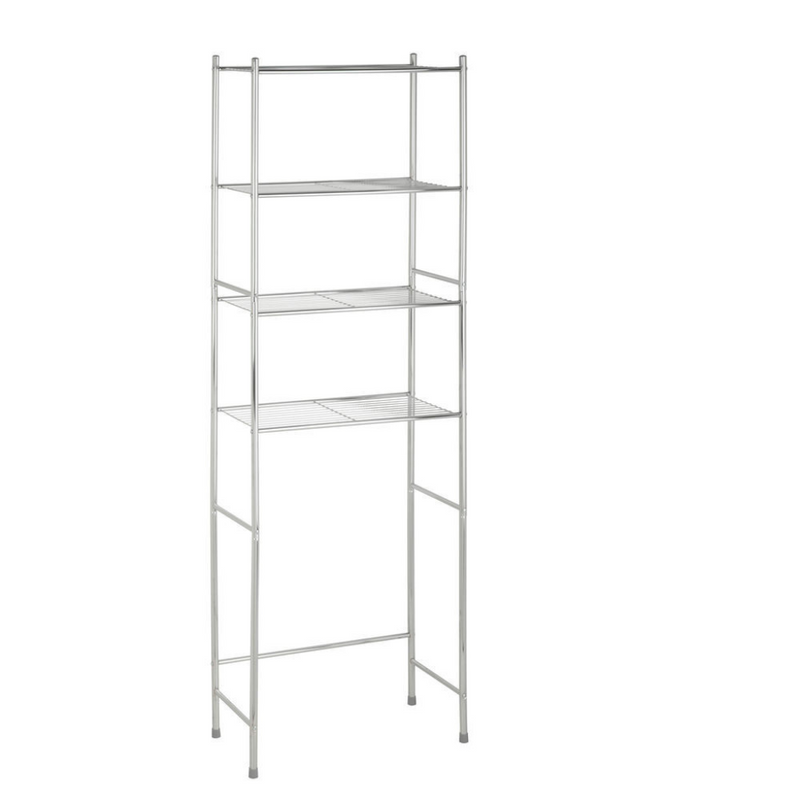 Honey-Can-Do 4-Tier Space Saver Shelf, Chrome, 24.02" L x 11.02" W x 67.72" H, BTH-05281