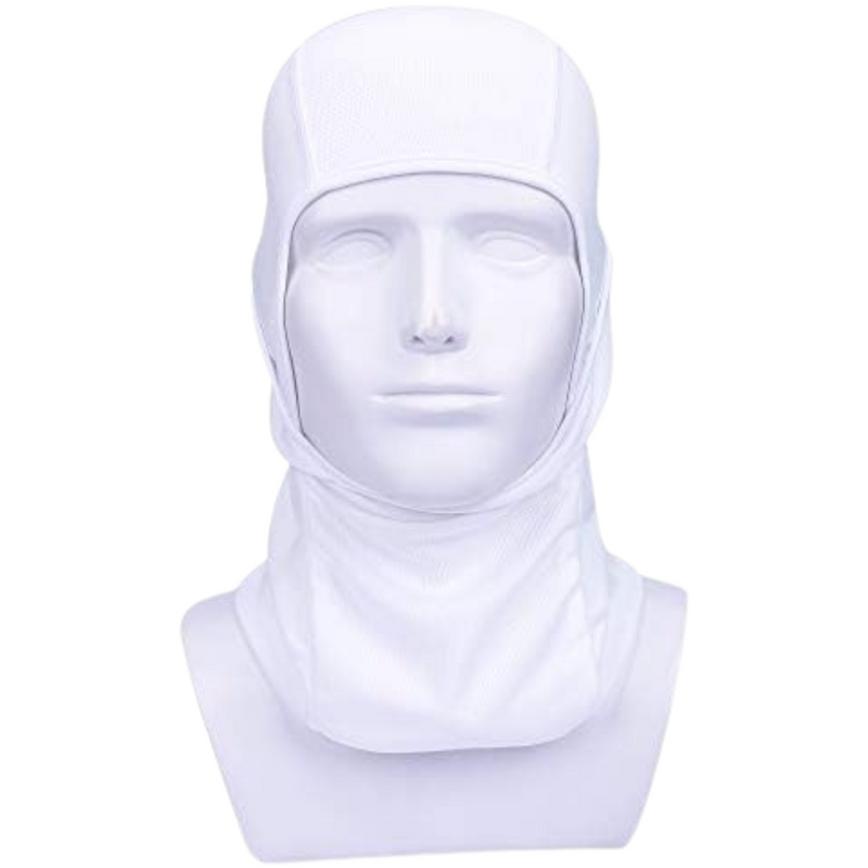 Balaclava Face Mask Adjustable Windproof UV Protection Hood (US, Alpha, One Size, White)