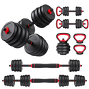 Upgo Wellfire Adjustable Dumbbells Set, Black/Red, 55 lbs