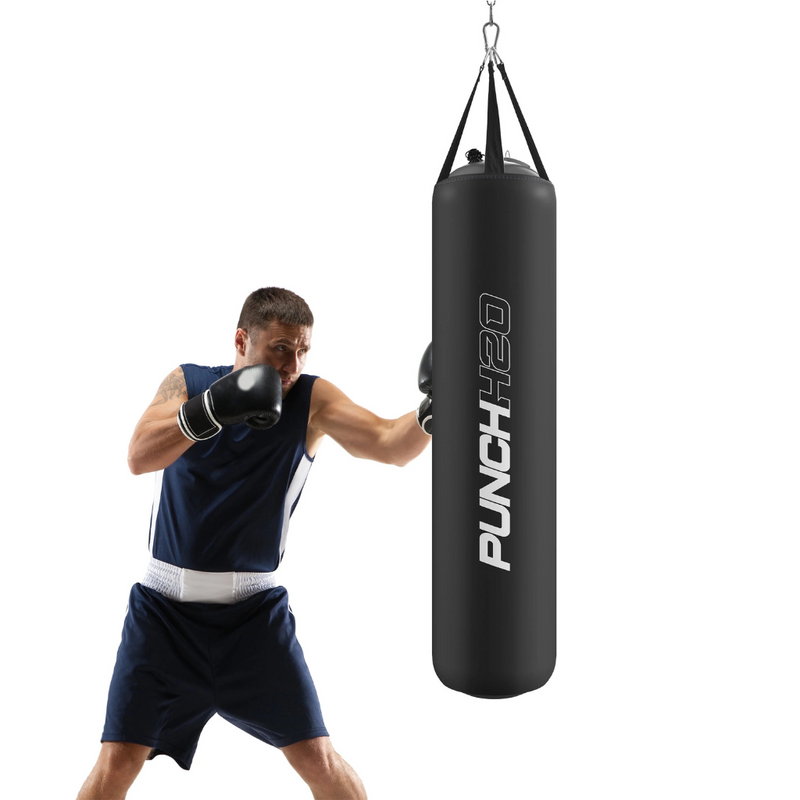 FitRx Punch H2O Water-Filled Punching Bag with Nylon Straps & metal D-Rings, 216 Lbs., 4'