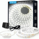 DAYBETTER White LED Strip Light, 40ft Dimmable Bright, 6500K 24V 720 LEDs 2835