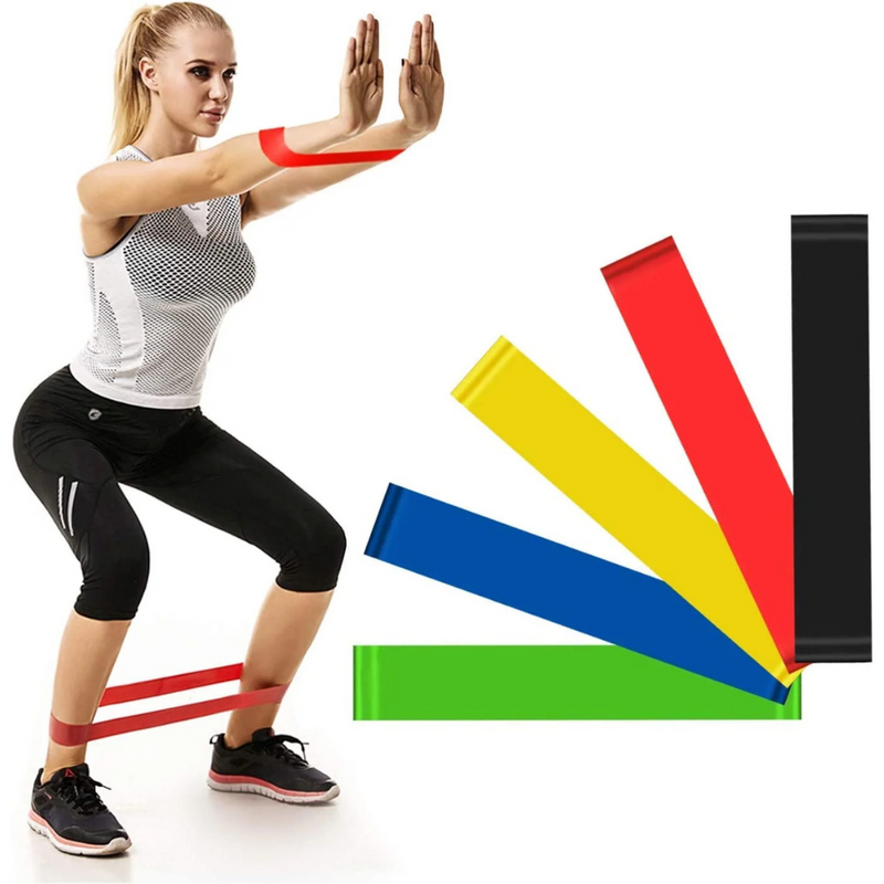 Resistance Bands Loop Set of 5 Exercise Workout CrossFit Fitness Yoga Booty Band