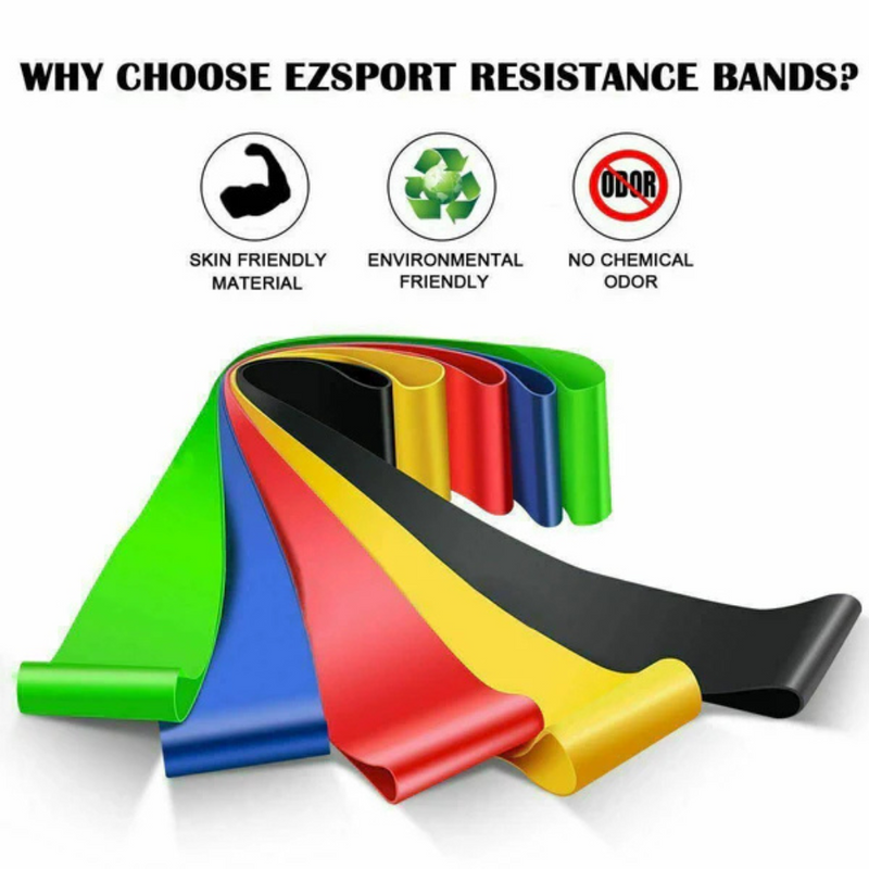 Resistance Bands Loop Set of 5 Exercise Workout CrossFit Fitness Yoga Booty Band