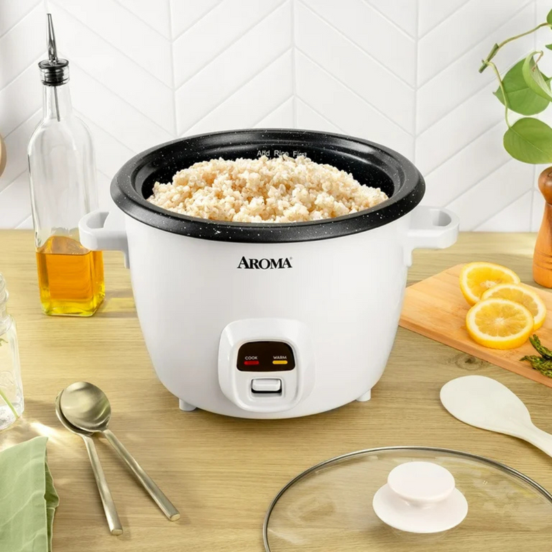 Aroma Rice Cooker, 20-Cup, Electric Rice Cooker, White