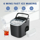 Countertop Ice Maker Machine, 9 Bullet-Shaped Ice in 6 Min, Auto-