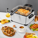 Costway Electric Deep Fryer 5.3 QT/21-Cup Stainless Steel 1700W with Triple Basket