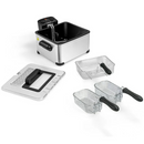 Costway Electric Deep Fryer 5.3 QT/21-Cup Stainless Steel 1700W with Triple Basket