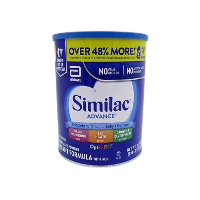 Similac Advance Baby Formula with Iron, Powder, 30.8-oz Value Can