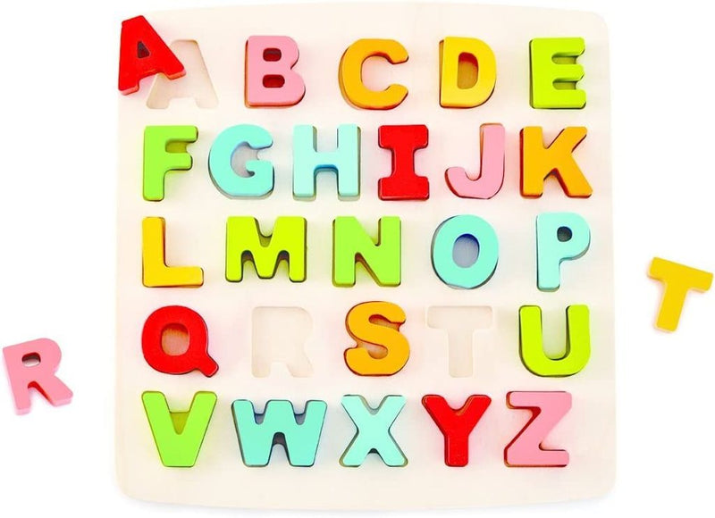 (Uppercase Puzzle) - Hape HAP-E1551 Chunky Alphabet Puzzle - Multicolor